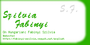 szilvia fabinyi business card